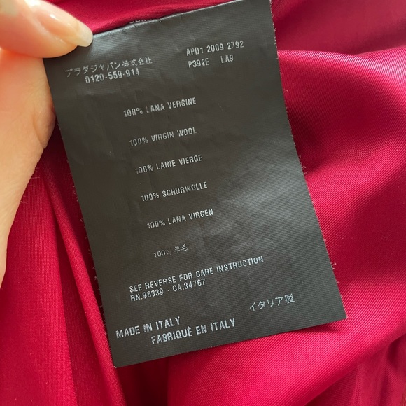 PRADA vintage 2009 Red light wool Dress 44/ US 10 - Picture 10 of 11